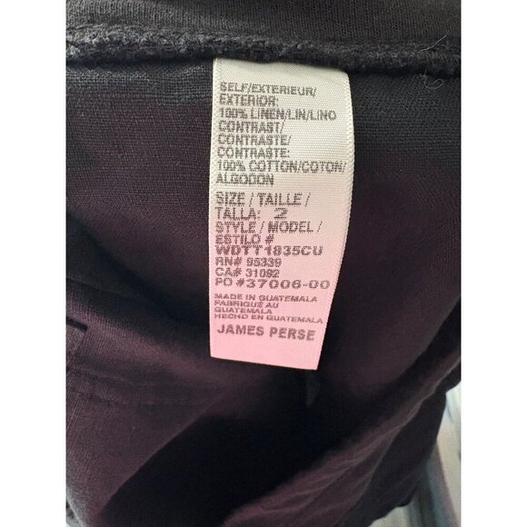 NWOT James Perse Black Linen Utility Drape Pants-sz 2 (medium) - Picture 7 of 10